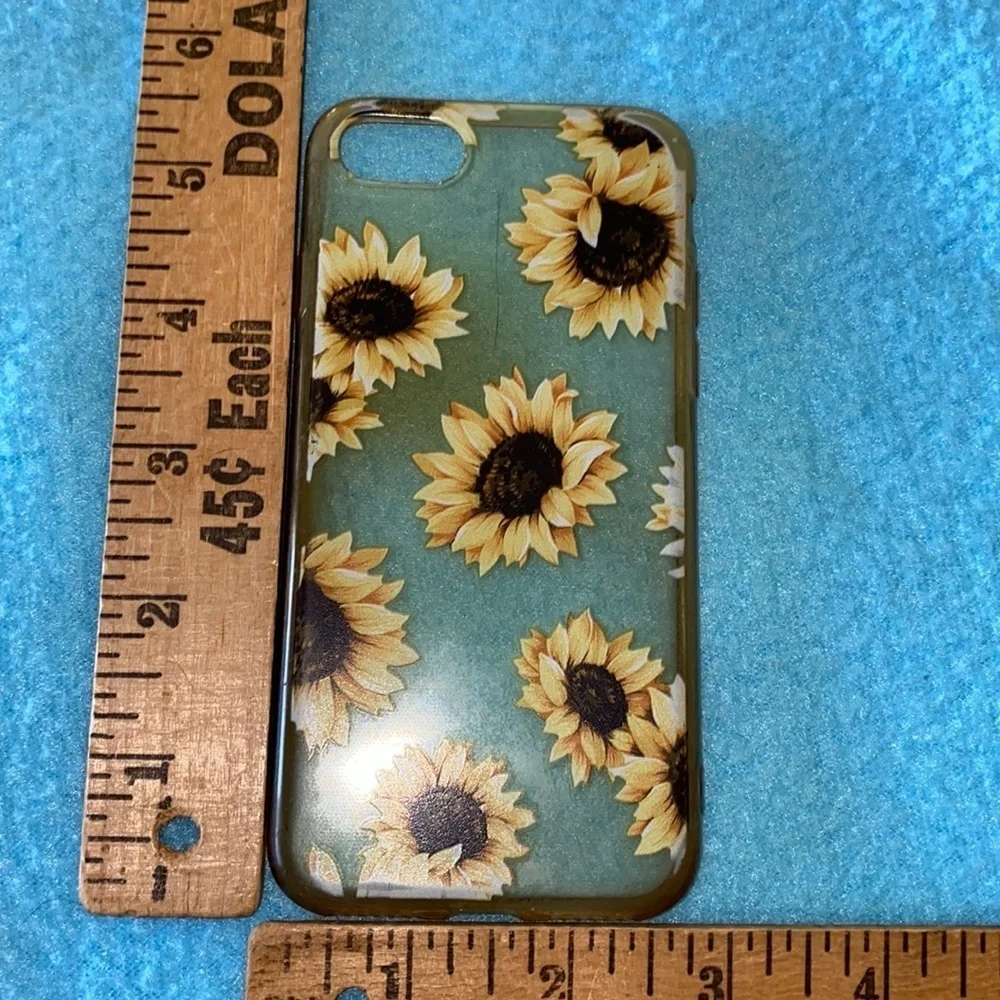 iPhone 7 sunflower smoky clear gel plastic phone cover